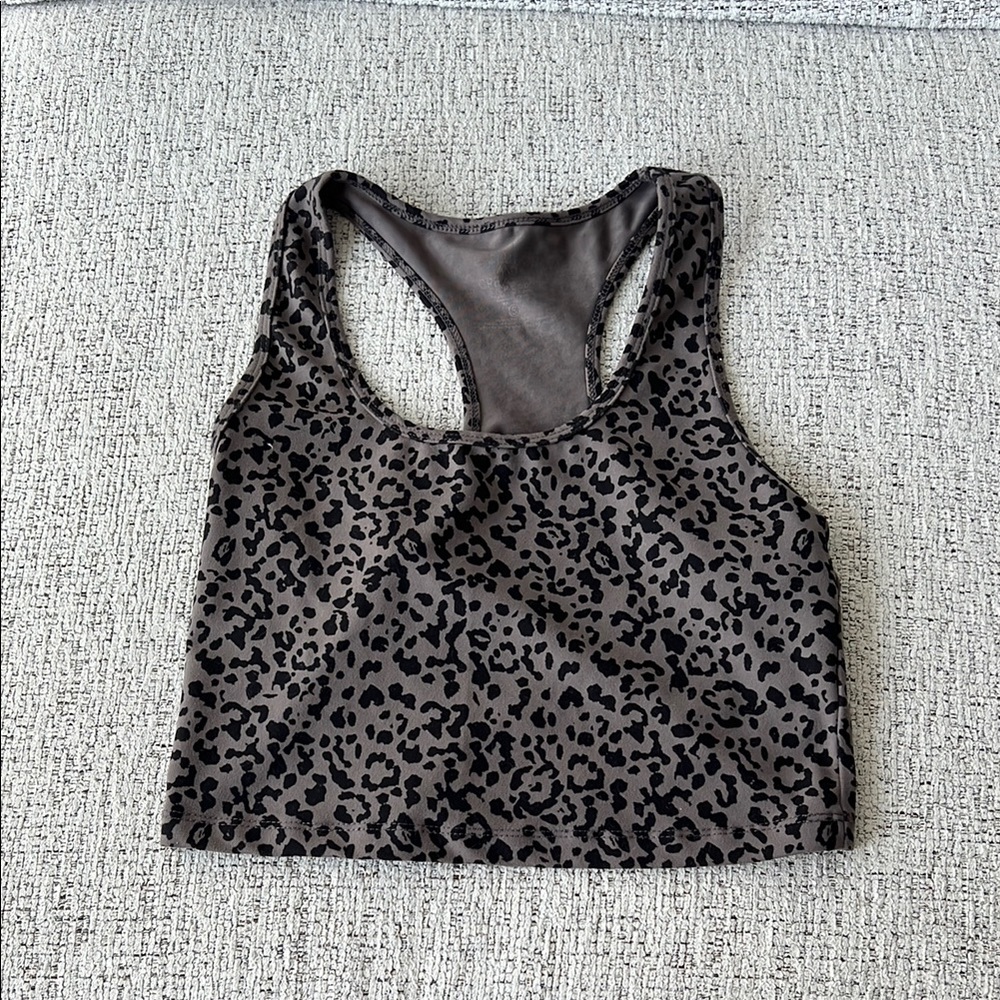 Leopard Print Racerback Tank Top